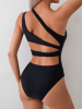 Women's Swim Beach One Shoulder Hollow Out One-Piece Bathing Suit